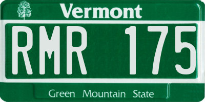 VT license plate RMR175