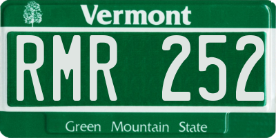 VT license plate RMR252