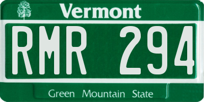 VT license plate RMR294