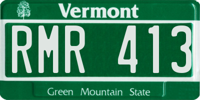 VT license plate RMR413