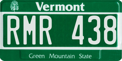 VT license plate RMR438