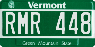 VT license plate RMR448