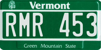 VT license plate RMR453