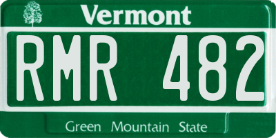 VT license plate RMR482
