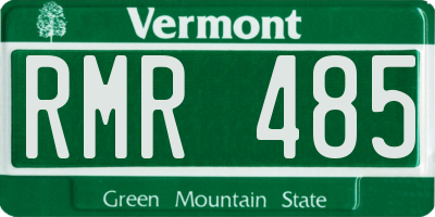 VT license plate RMR485