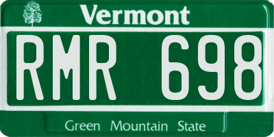 VT license plate RMR698
