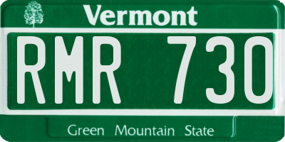 VT license plate RMR730