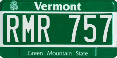 VT license plate RMR757