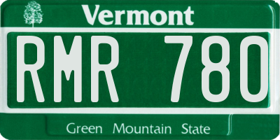 VT license plate RMR780