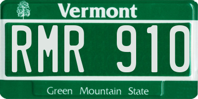 VT license plate RMR910