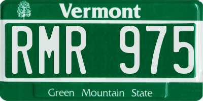 VT license plate RMR975