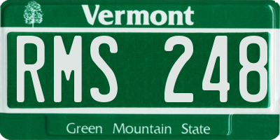 VT license plate RMS248