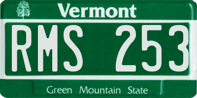 VT license plate RMS253