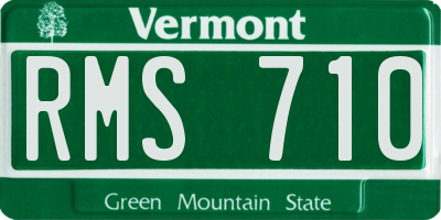 VT license plate RMS710