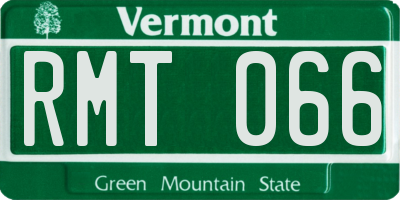 VT license plate RMT066
