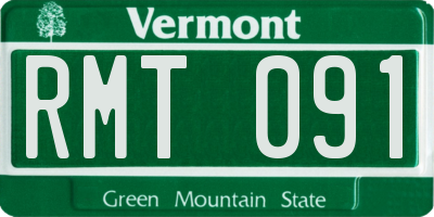 VT license plate RMT091