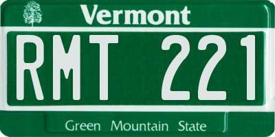 VT license plate RMT221