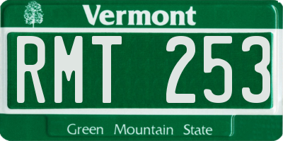 VT license plate RMT253