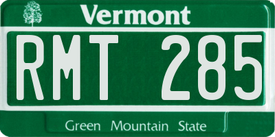 VT license plate RMT285