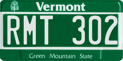 VT license plate RMT302