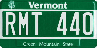 VT license plate RMT440