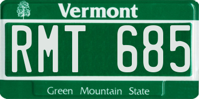 VT license plate RMT685