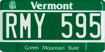 VT license plate RMY595
