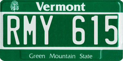 VT license plate RMY615