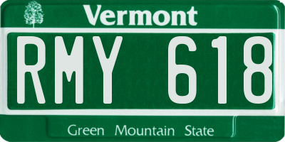 VT license plate RMY618