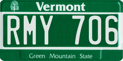 VT license plate RMY706