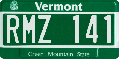 VT license plate RMZ141