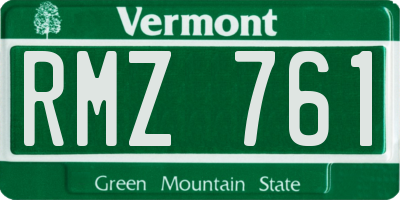 VT license plate RMZ761
