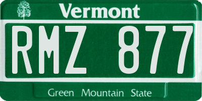 VT license plate RMZ877