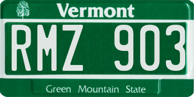 VT license plate RMZ903