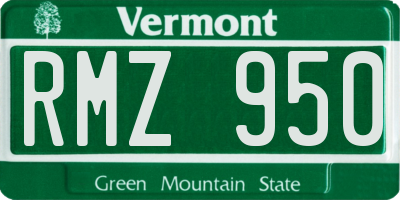 VT license plate RMZ950