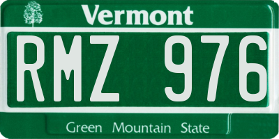 VT license plate RMZ976