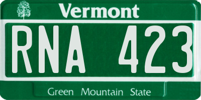 VT license plate RNA423