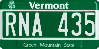 VT license plate RNA435