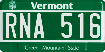 VT license plate RNA516