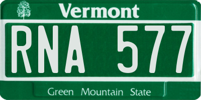 VT license plate RNA577