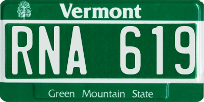 VT license plate RNA619