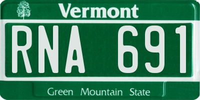 VT license plate RNA691