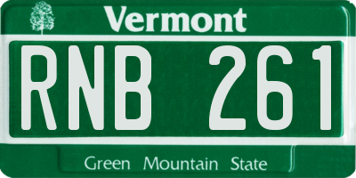 VT license plate RNB261
