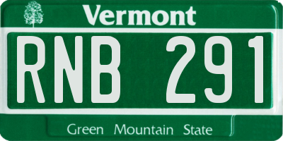 VT license plate RNB291