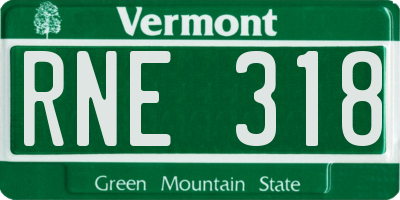 VT license plate RNE318