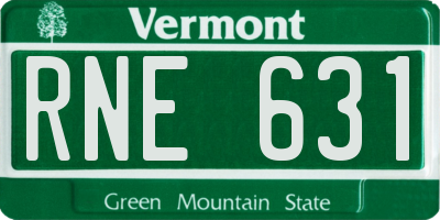 VT license plate RNE631