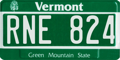 VT license plate RNE824