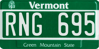 VT license plate RNG695