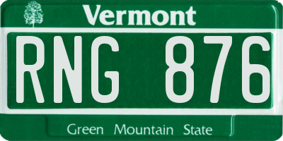 VT license plate RNG876