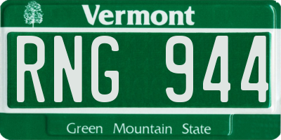 VT license plate RNG944